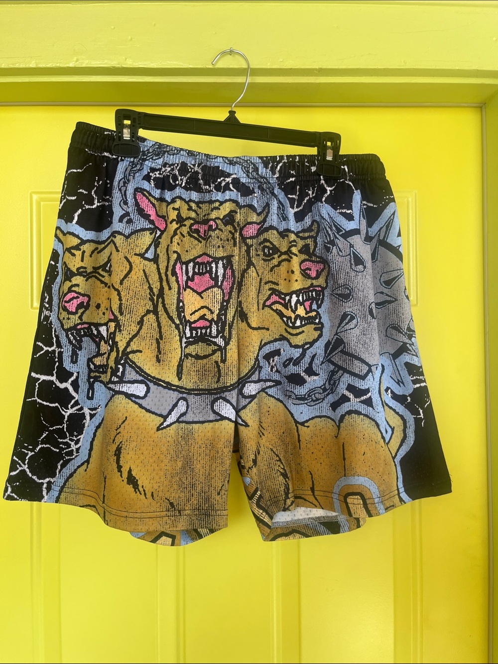 SACRED Cerberus mesh shorts
